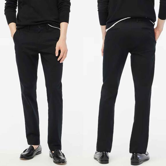 J. Crew Factory Straight Fit Flex Chino Pants Black Size 31x32 Casual Work Wear - Picture 1 of 10